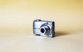 Digital compact camera silver color isolated Royalty Free Stock Photo