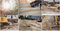 construction work collage Royalty Free Stock Photo