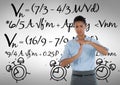 frustrated woman with math background