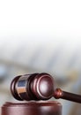 Gavel with blurry background Royalty Free Stock Photo