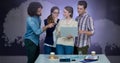 Group of people working on laptop Royalty Free Stock Photo