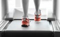 Highlighted foot bones of jogging woman Royalty Free Stock Photo