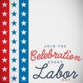 Composite image of digital composite image of join celebratio event labor day text Royalty Free Stock Photo