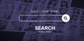 Composite image of digital composite image of search engine logo Royalty Free Stock Photo