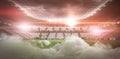 Digital composite image of stadium