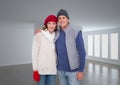 Digital composite of loving couple Royalty Free Stock Photo