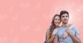 Digital composite of loving couple Royalty Free Stock Photo