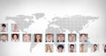 portrait profiles of different people around the world Royalty Free Stock Photo