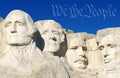 Digital composite: Preamble to the U.S. Constitution and Mount Rushmore