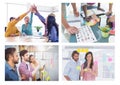 Teamwork creative meeting collage Royalty Free Stock Photo