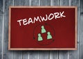 teamwork text on blackboard