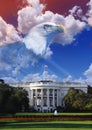 Digital composite: The White House with American eagle Royalty Free Stock Photo