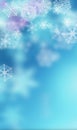 Digital composition of snowflakes and frost background