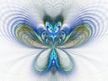 Digital computer fractal art abstract fractals, colorful butterfly