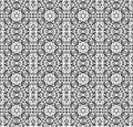 A complex seamless pattern with a black lines