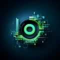 digital concept data minimal colors