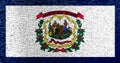 Flag of West Virginia over digital code. Concept of cybersecurity, innovation, and digital infrastructure in West Virginia. Modern Royalty Free Stock Photo
