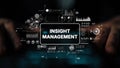 Digital Concept of Insight Management with Data Visualization Graphics and Modern Technology Elements. Asymptotic smart Royalty Free Stock Photo