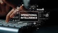 Digital Concept of Operational Intelligence with Data Visualization and Analytics Tools on Computer Keyboard Background Royalty Free Stock Photo