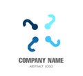 Digital connect creative symbol. Abstract business company logo, internet, people connect logotype idea vector. Royalty Free Stock Photo