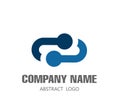 Digital connect creative symbol. Abstract business company logo, internet, people connect logotype idea vector. Royalty Free Stock Photo