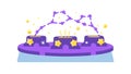 Digital Connection Pathway Icon, Network Data Flow Vector, vector design Generative AI Royalty Free Stock Photo