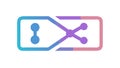 Digital Connection Points Icon for Network Data, vector design Generative AI Royalty Free Stock Photo