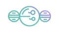 Digital Connectivity: Abstract Data Network and Flow Icon, vector design Generative AI Royalty Free Stock Photo
