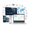 Digital connectivity and data analytics Royalty Free Stock Photo