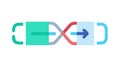 Digital Connectivity Data Flow, Network Technology IT Solutions Icon, vector design Generative AI Royalty Free Stock Photo