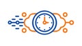 Digital Connectivity Time Icon for Network Data Flow, vector design Generative AI Royalty Free Stock Photo