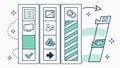 Digital Content Blocks, User Interface Elements, vector design Generative AI Royalty Free Stock Photo