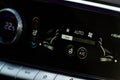 Digital control panel car air conditioner dashboard. Royalty Free Stock Photo