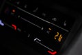 Digital control panel car air conditioner dashboard. Royalty Free Stock Photo