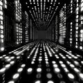Digital corridor showing binary code flowing through cyberspace Royalty Free Stock Photo