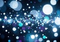 Digital cosmic sphere surrounded by vibrant floating particles in a futuristic space setting Royalty Free Stock Photo