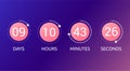 Digital countdown timer concept
