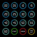 Digital countdown timer