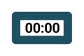 Digital Countdown Timer Display Showing Midnight or Start Time with Minimalist Design Royalty Free Stock Photo