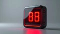 Digital Countdown Timer with Glowing Red Numbers Royalty Free Stock Photo