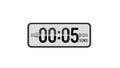 Digital Countdown Timer Showing Five Seconds Royalty Free Stock Photo