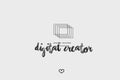 Digital Creator Graphic Designer Minimalist Royalty Free Stock Photo