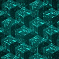 Digital crypto chain blocks background