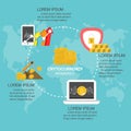 Digital crypto-currency bitcoin infographic