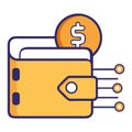 Digital Crypto Wallet Secure Transaction Icon