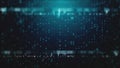 Digital cryptocurrency nanotechnology futuristic development intelligence AI neural data binary information 3D background