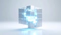 Digital Cube with Luminous Energy Core Royalty Free Stock Photo