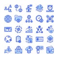 Digital Currency Bitcoin Vector Icon which can easily modify or edits Set every single icon can be easily modify or edit