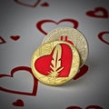 Love feather coin