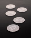 Digital currency physical metal silver dashcoin coin.